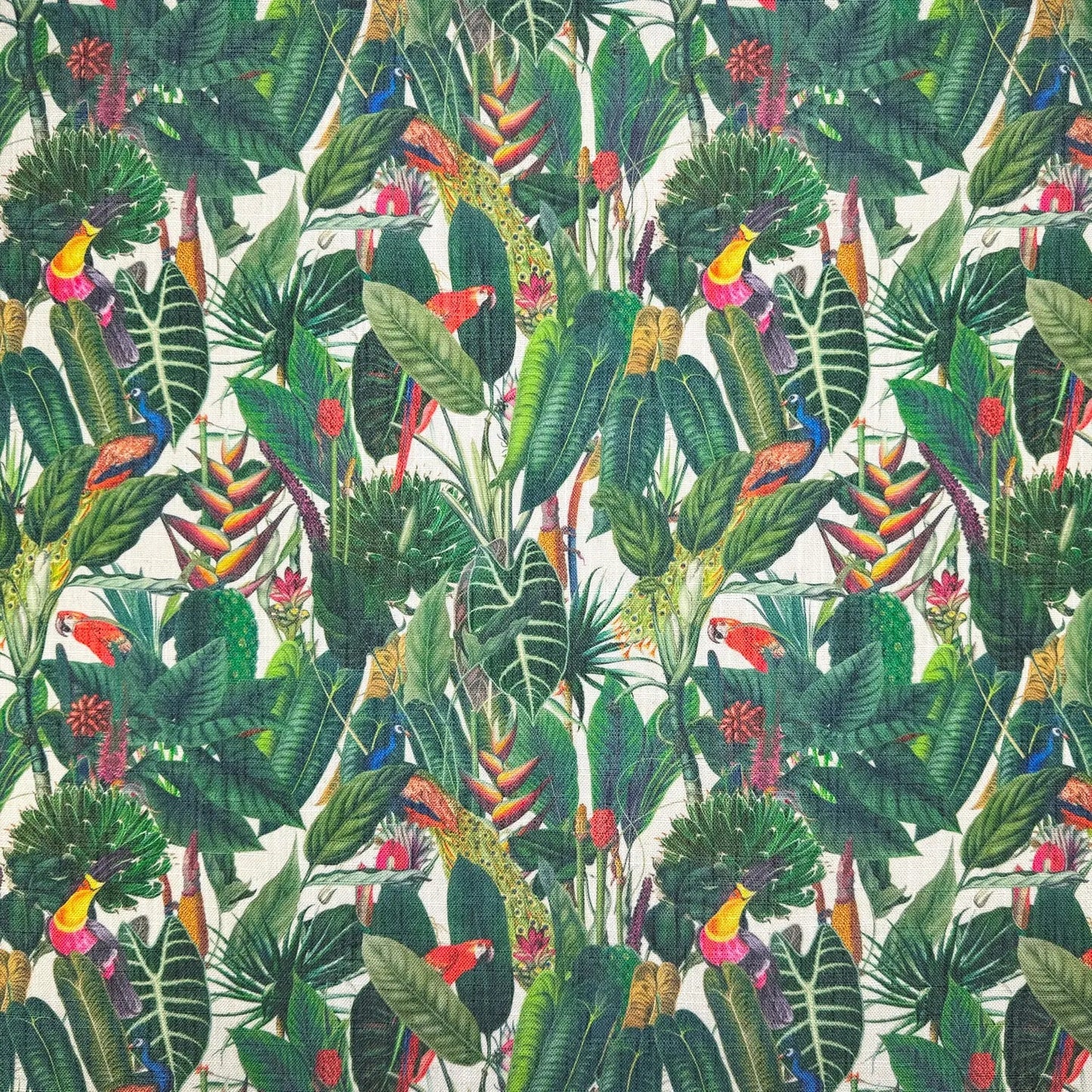 Printed Linen Look Upholstery Fabric | Heavyweight Linen Blend 55" (140cm) Wide Curtains, Blinds & Furnishing Fabric â€“ Sold by the Meter