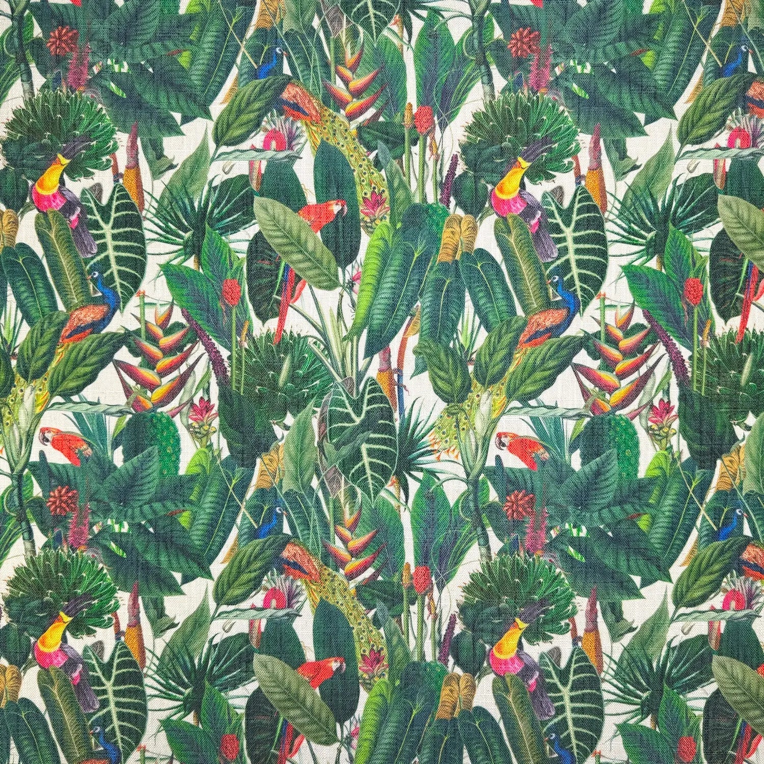 Printed Linen Look Upholstery Fabric | Heavyweight Linen Blend 55" (140cm) Wide Curtains, Blinds & Furnishing Fabric â€“ Sold by the Meter