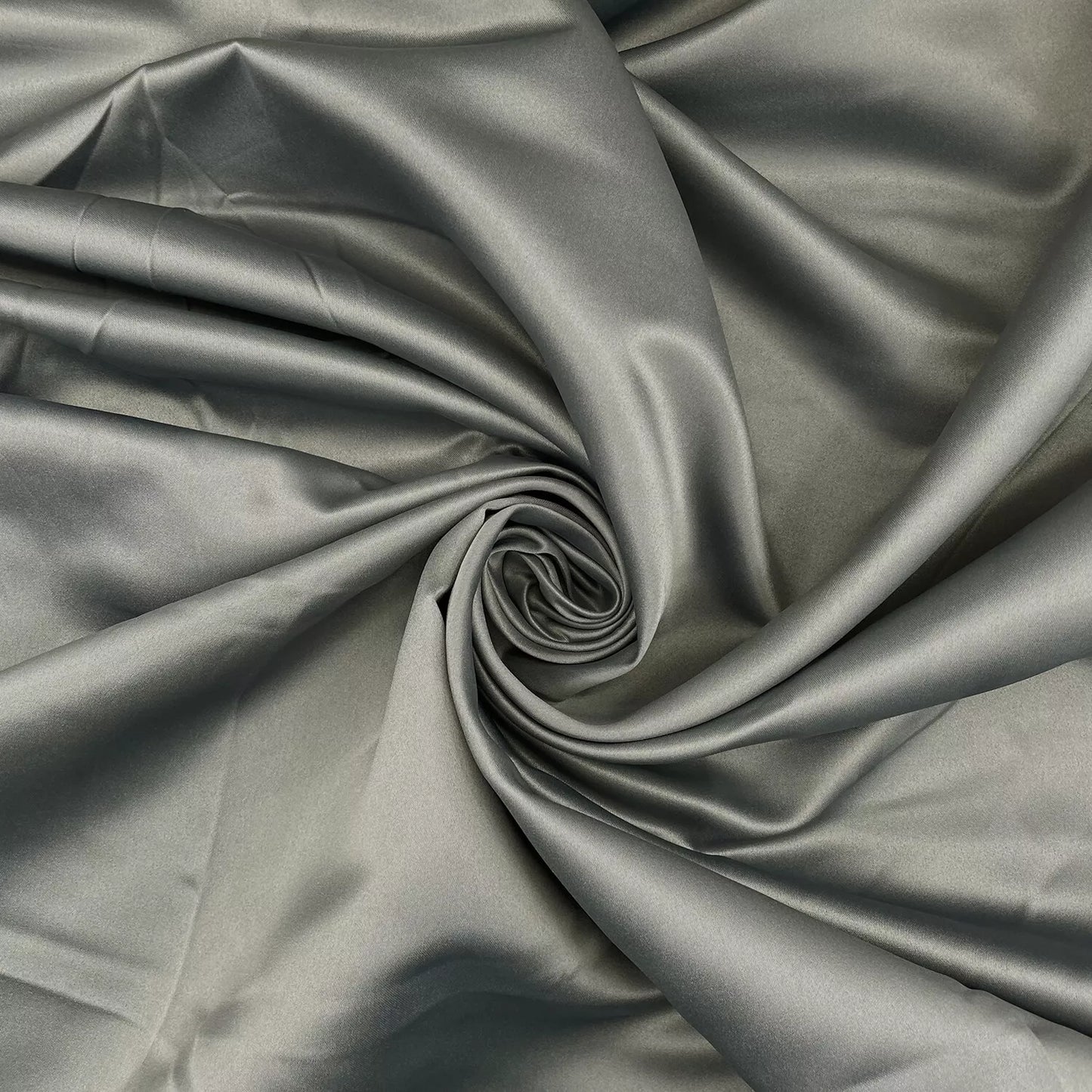 Dark Grey Dull Duchess Bridal Satin Fabric Bridal Dress Prom Craft Material Crepe Back By the Meter 58"