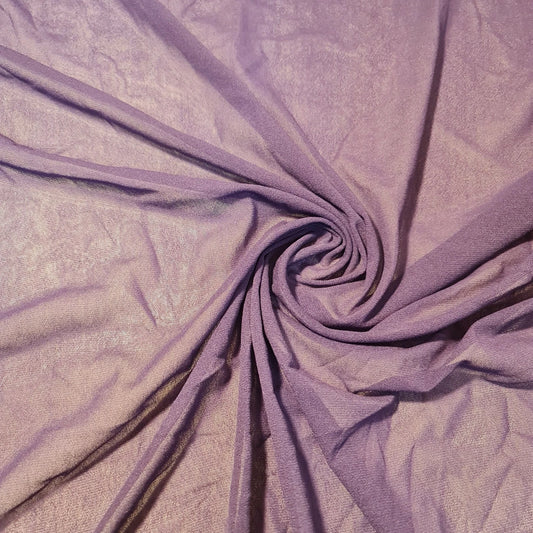 Purple Plain Power Mesh 4 Way Stretch Net Fabric Dress Craft Costume Material 58" By The Meter