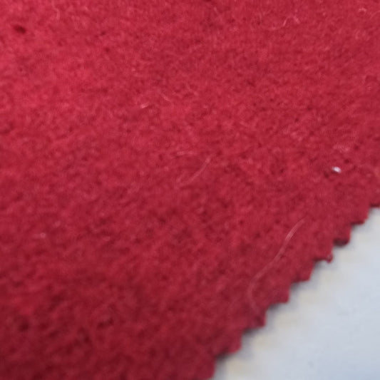 Deep Red Italian Wool Blend Fabric – Premium Coat, Jacket, Dress & Costume Material – 58" Wide