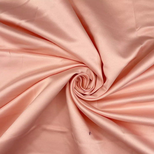 Altrosa matter Duchesse-Satinstoff für Brautkleider, Abschlussball, Bastelmaterial, Krepprücken, Meterware, 147,3 cm