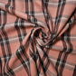 Dusty Pink Black 100% Cotton Tartan Check Plaid / Stripe Dress Fabric Craft Quilting Material 58" By The Meter