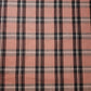 Dusty Pink Black 100% Cotton Tartan Check Plaid / Stripe Dress Fabric Craft Quilting Material 58" By The Meter