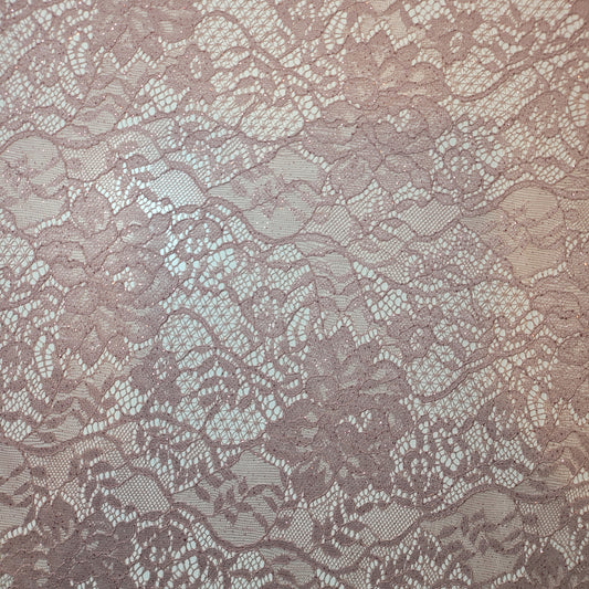 Altrosa, schnurgebundener, floraler Stretch-Spitzenstoff mit Blumenmuster, Polyester-Netz-Elasthan-Mischgewebe, Kleidermaterial, 147,3 cm, Meterware (Kopie)