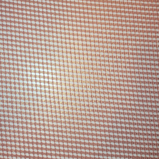 Dusty Pink Gold Metallic Waffle Bonded Mesh Stretch Fabric 58" By The Meter | Dressmaking Material