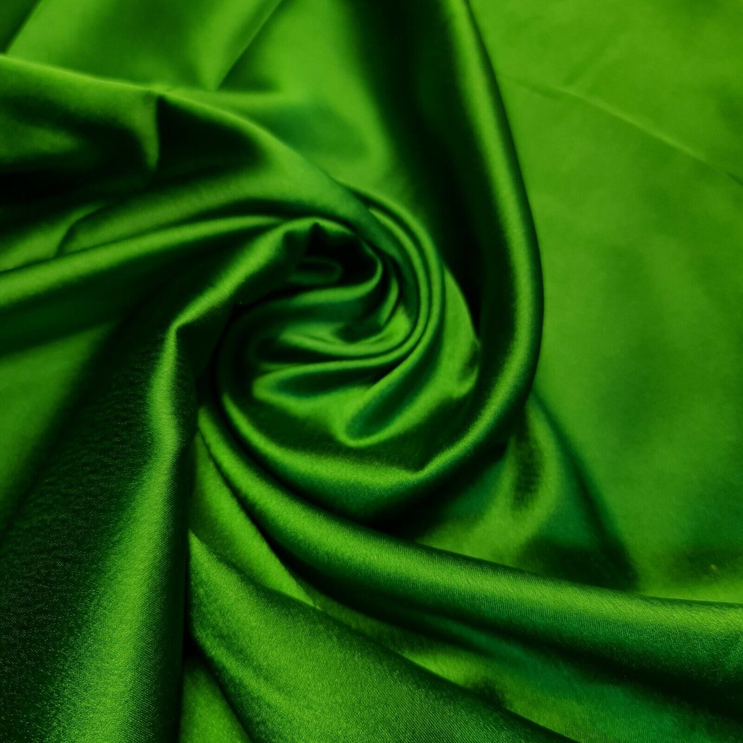 Emerald Green Glossy Charmeuse Silky Material Bridal Dress Craft Wedding Event Decor Polyester Fabric 44" Wide ( 23 Meter Roll )