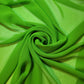 Emerald Green Chiffon Sheer Fabric Plain Soft Polyester Wedding Arch Dress Craft Material 44" By the Meter