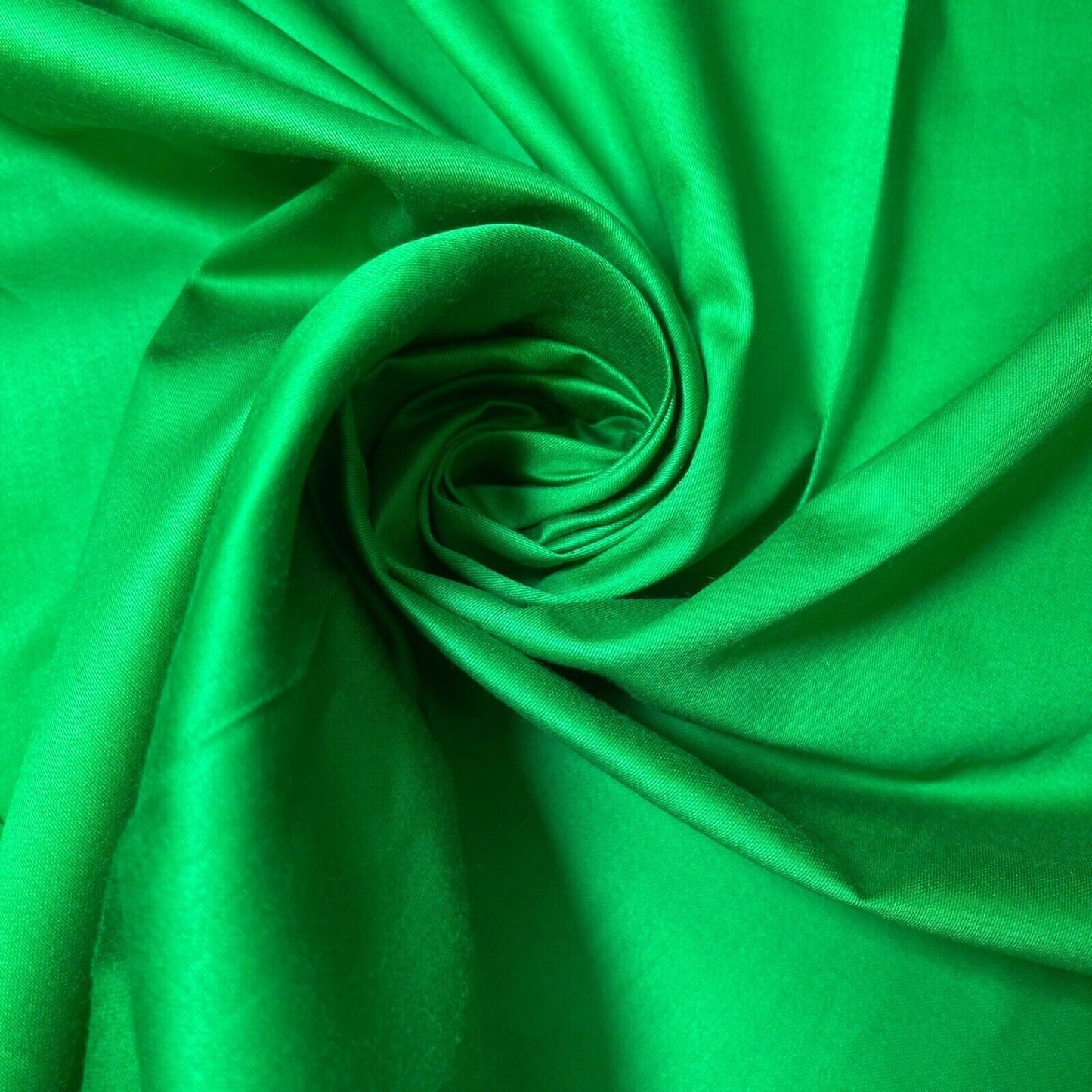 Emerald Green 100% Cotton Sateen Material Curtain Lining Dress Craft Quilting Fabric 44" By The Meter