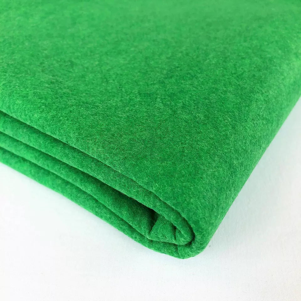 Emerald Green Felt Fabric Acrylic Art Craft Sewing Festive Decor Material 150cm Wide By Meter