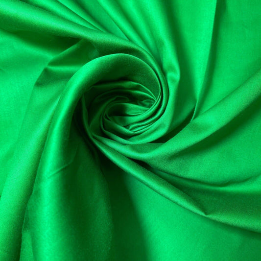 Emerald Green 100% Cotton Sateen Material Curtain Lining Dress Craft Quilting Fabric 44" By The Meter