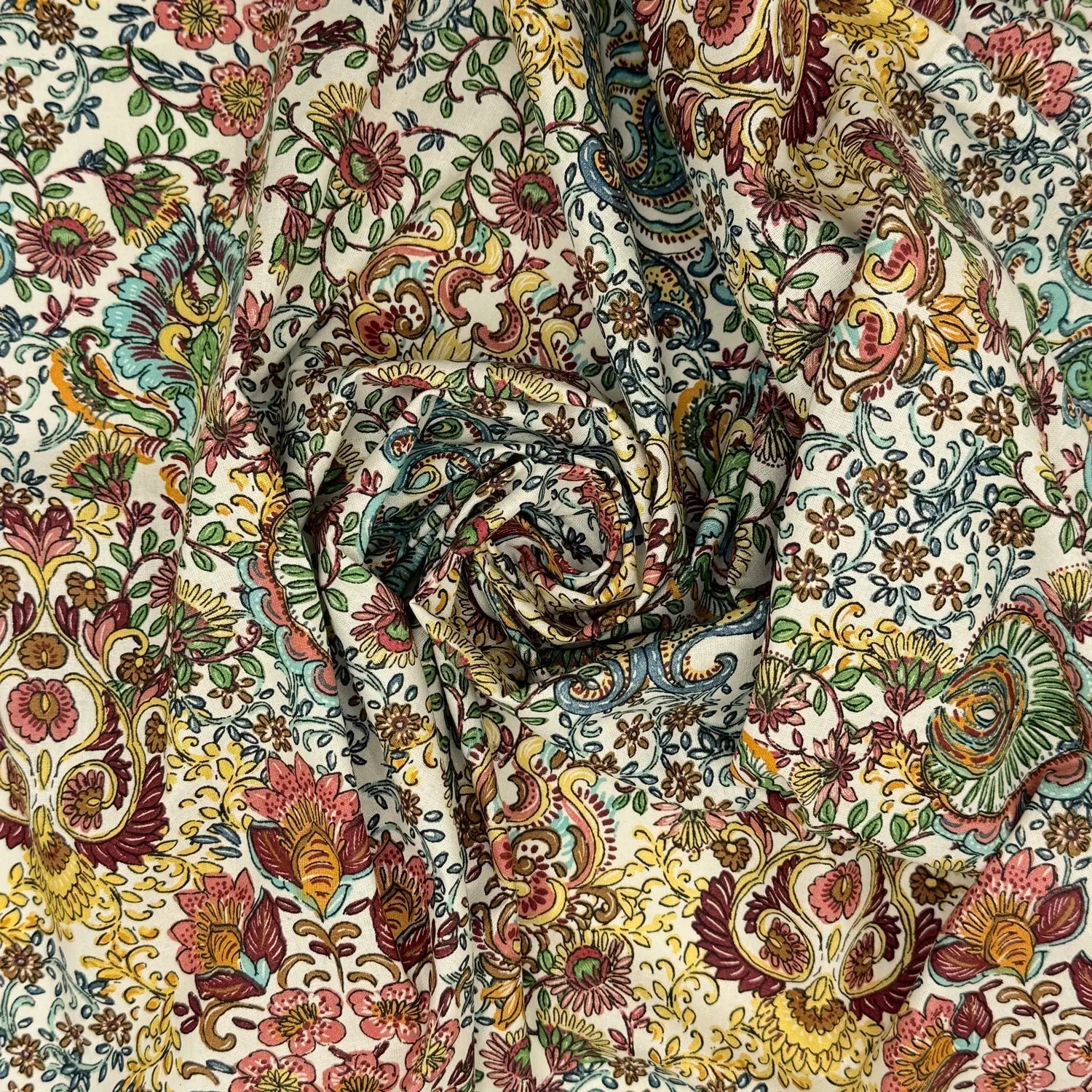 Printed Cotton Fabric | Lightweight 100% Cotton 57" (145cm) Wide Dressmaking & Craft Fabric â€“ Sold by the Meter