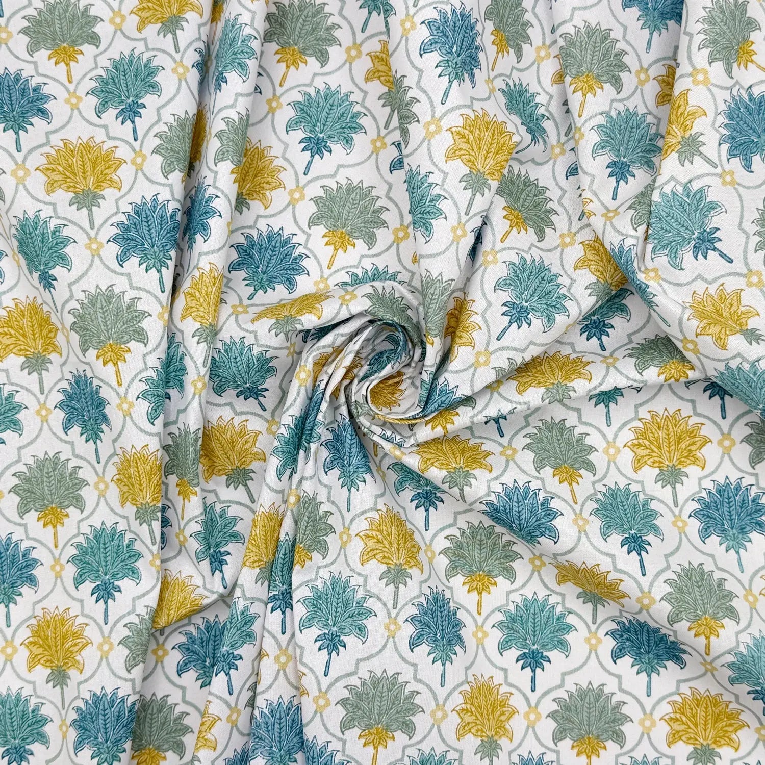 Printed Cotton Fabric | Lightweight 100% Cotton 57" (145cm) Wide Dressmaking & Craft Fabric â€“ Sold by the Meter