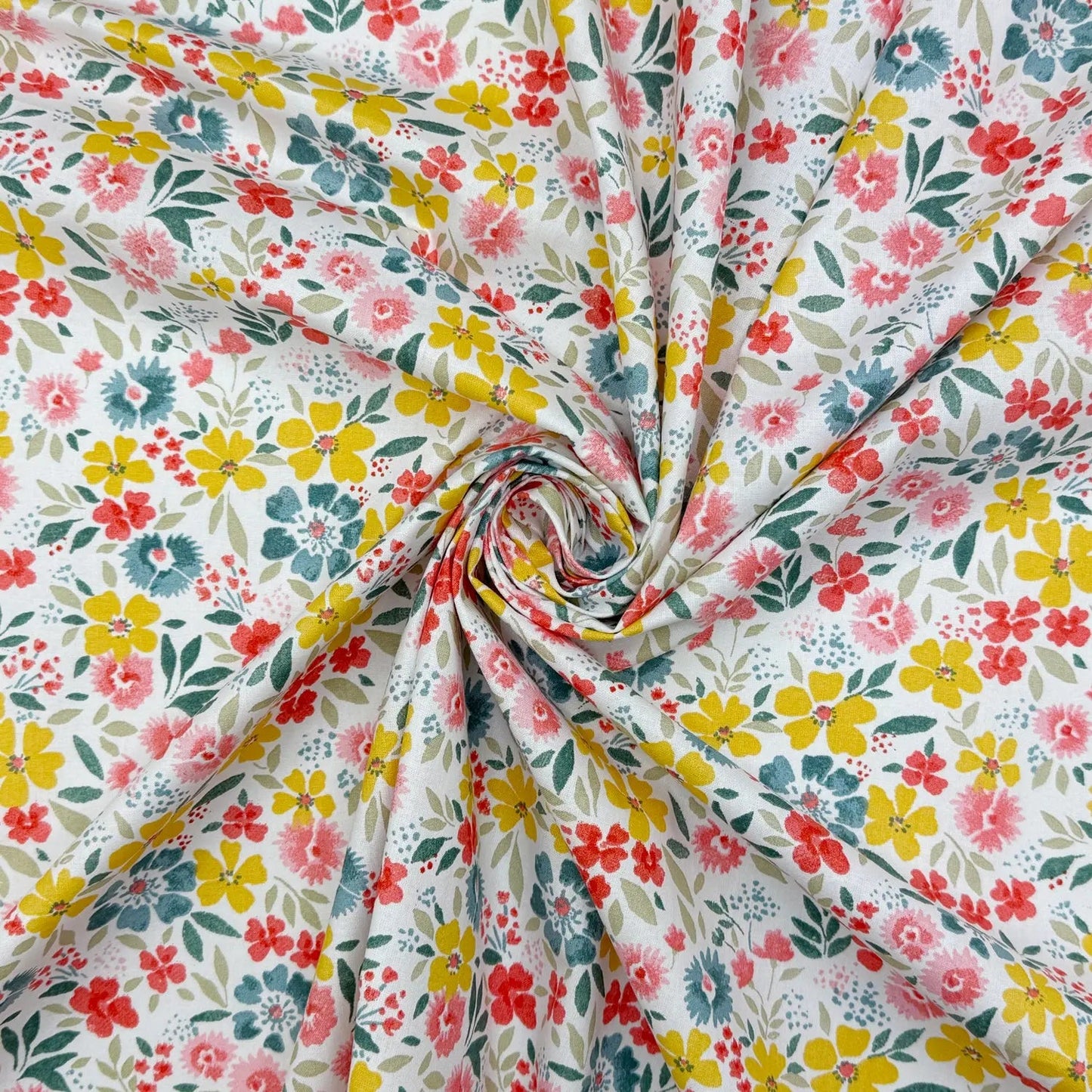 Printed Cotton Fabric | Lightweight 100% Cotton 57" (145cm) Wide Dressmaking & Craft Fabric â€“ Sold by the Meter