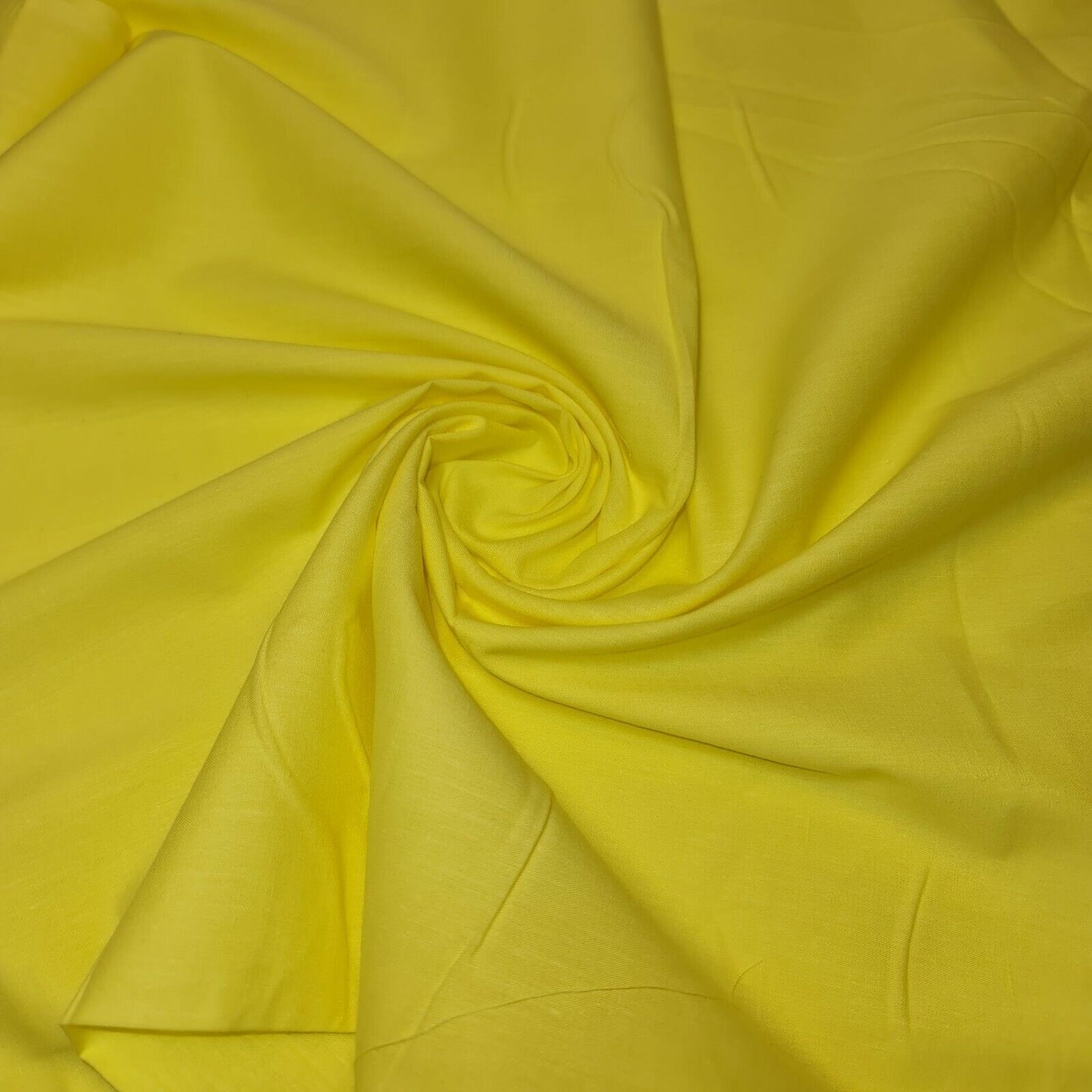 Flo Yellow Clearance 100% Cotton Fabric Plain Solid Quilting Craft Dress Material 44" By The Meter