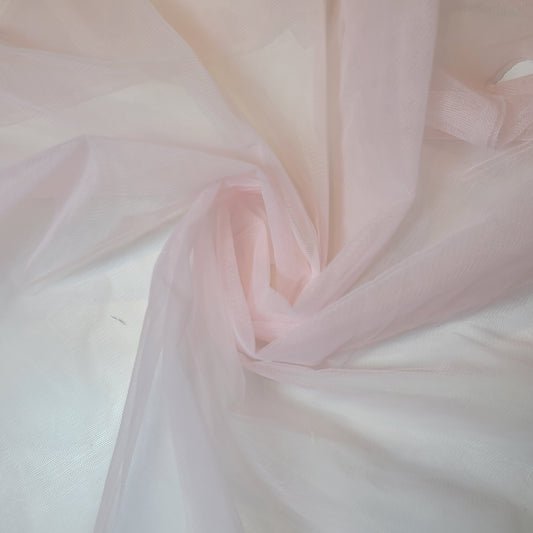 Fairy Pink Premium Soft Plain Sheer Tulle Net Fabric Tutu Fairy Veil Bridal 58" By Meter