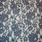 Grey Floral Lace Jersey Dress Craft Costume Material 58" By The Meter