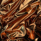 Copper Stretchy Metallic Look Foil Jersey Dance & Costume Fabric 58" Wide By The Meter