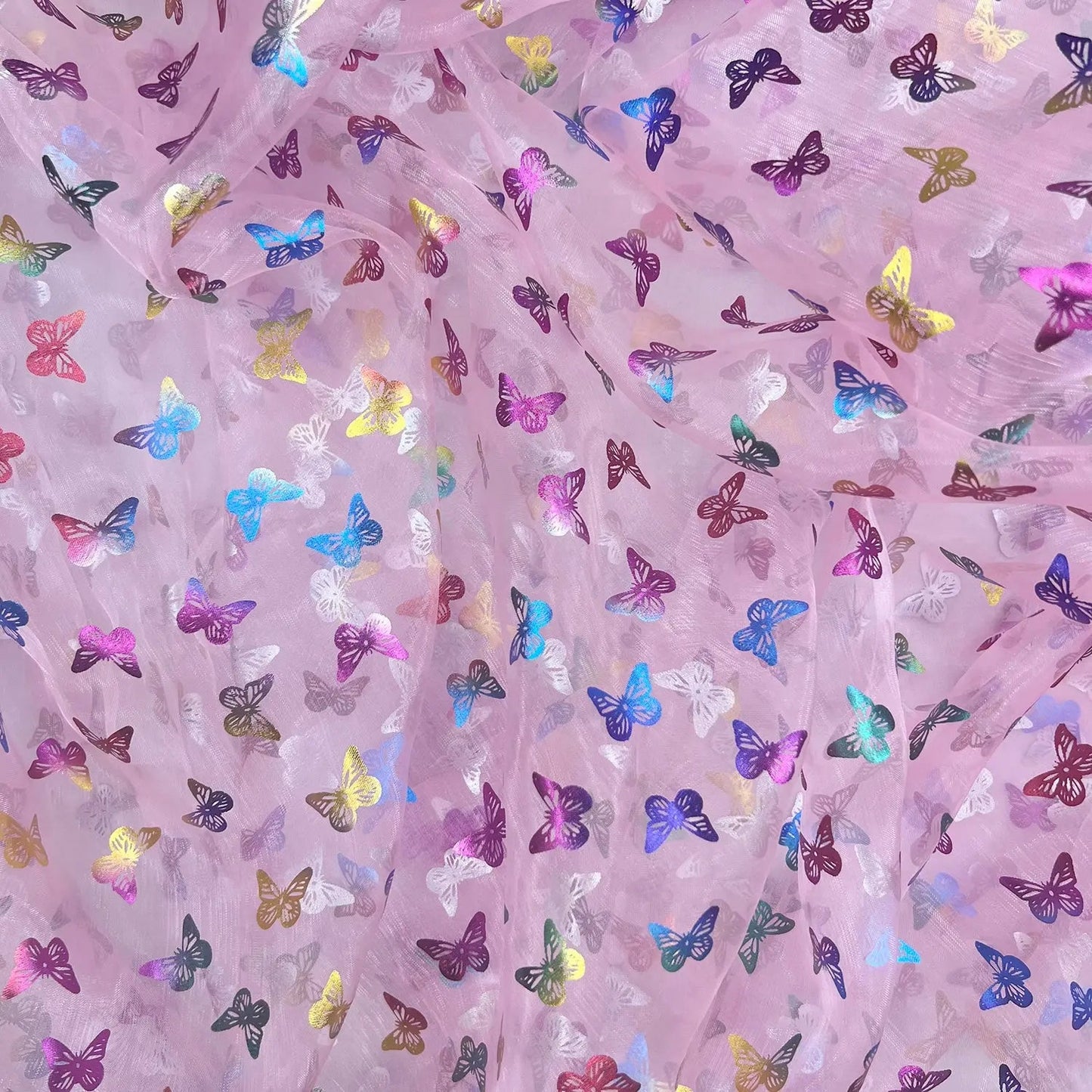 Organza Foil Fabric | Patterned & Christmas Foil 59" (150cm) Wide â€“ Sold by the Meter