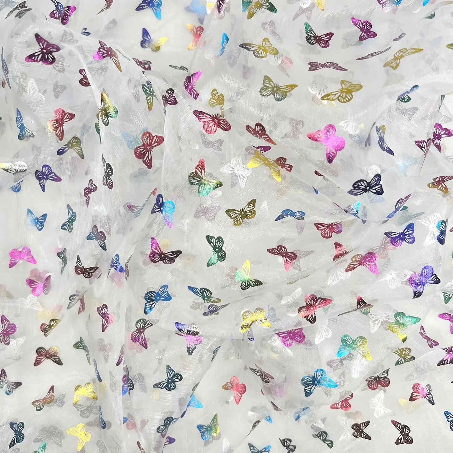Organza Foil Fabric | Patterned & Christmas Foil 59" (150cm) Wide â€“ Sold by the Meter