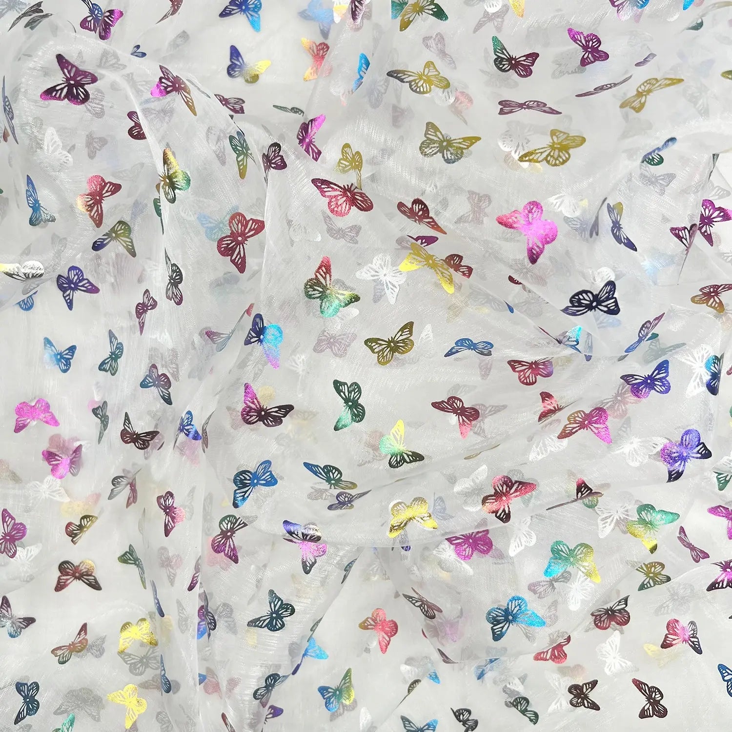 Organza Foil Fabric | Patterned & Christmas Foil 59" (150cm) Wide â€“ Sold by the Meter