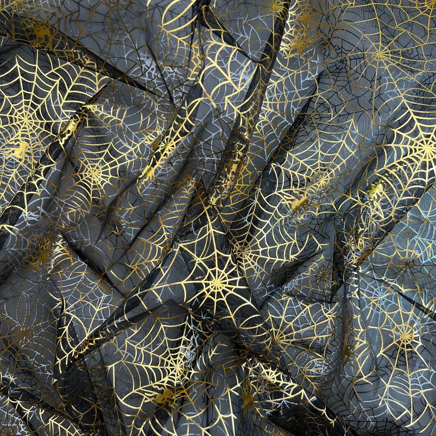 Organza Foil Fabric | Patterned & Christmas Foil 59" (150cm) Wide – Sold by the Meter