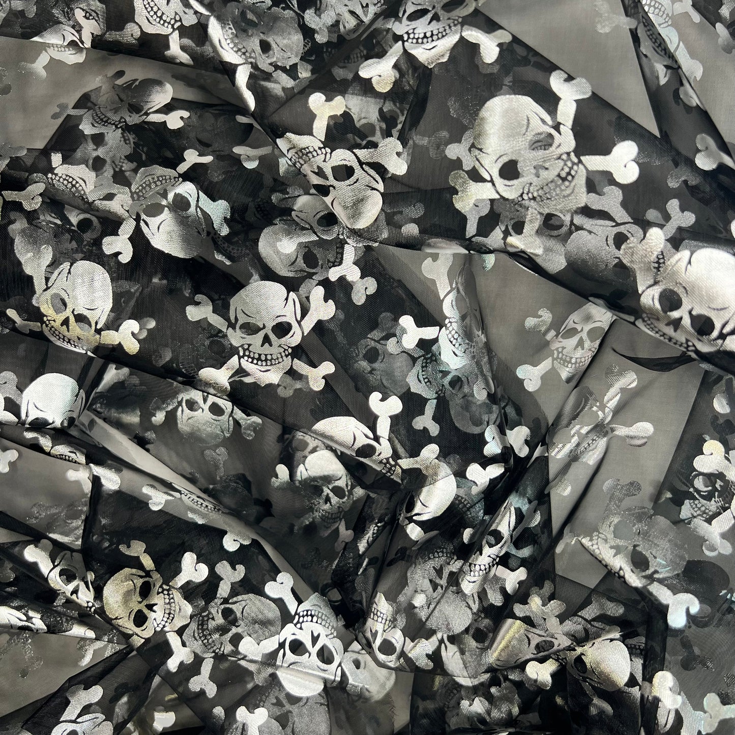 Organza Foil Fabric | Patterned & Christmas Foil 59" (150cm) Wide – Sold by the Meter