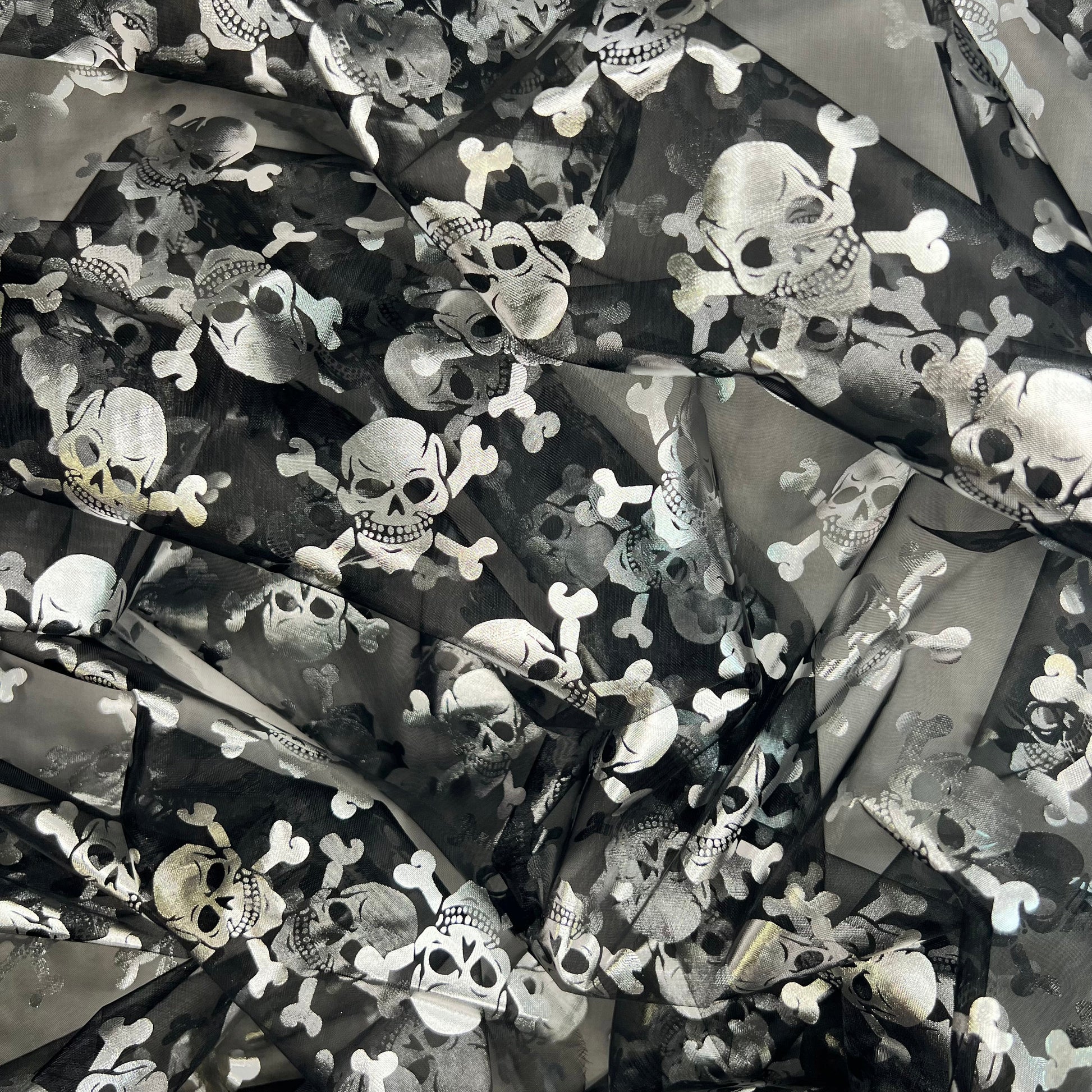 Organza Foil Fabric | Patterned & Christmas Foil 59" (150cm) Wide – Sold by the Meter