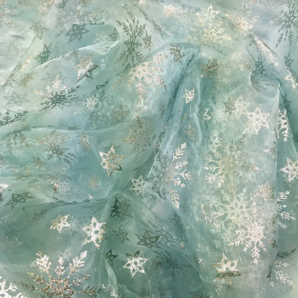 Organza Foil Fabric | Patterned & Christmas Foil 59" (150cm) Wide â€“ Sold by the Meter