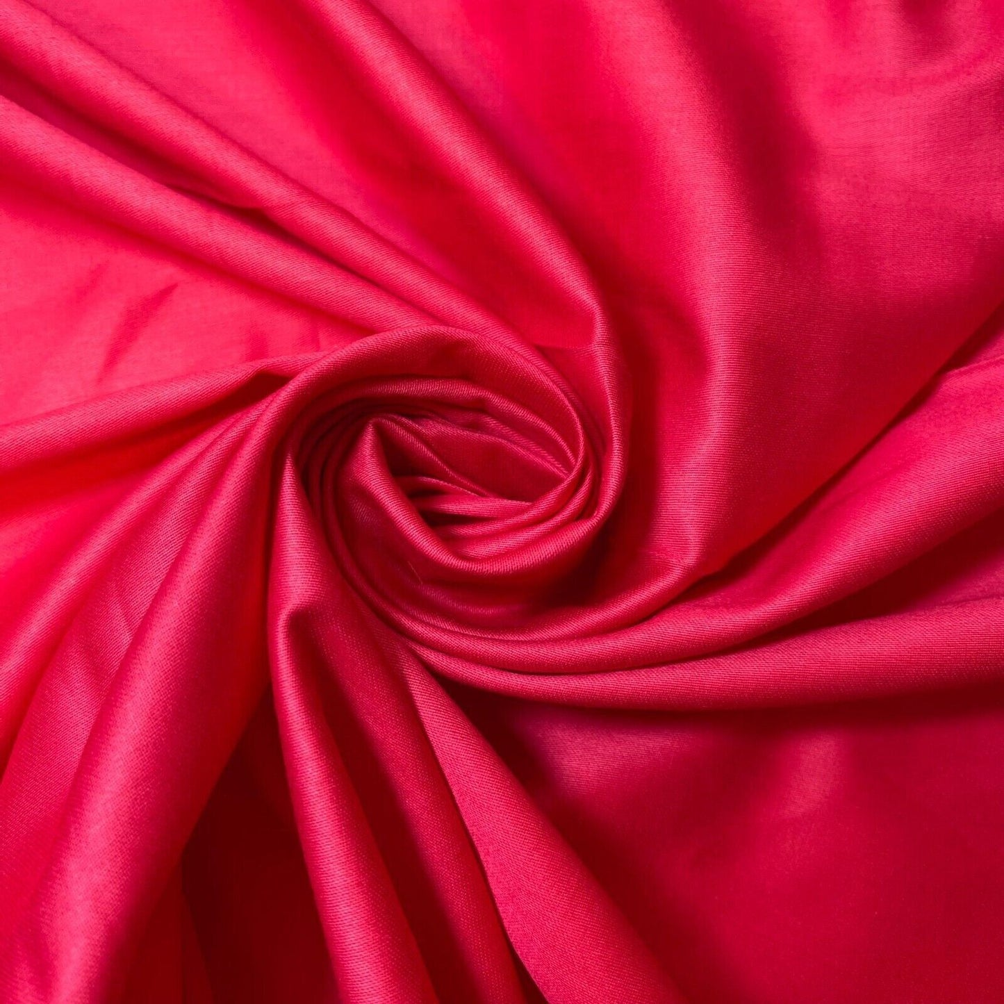 Fuchsia 100% Cotton Sateen Material Curtain Lining Dress Craft Quilting Fabric 44" By The Meter