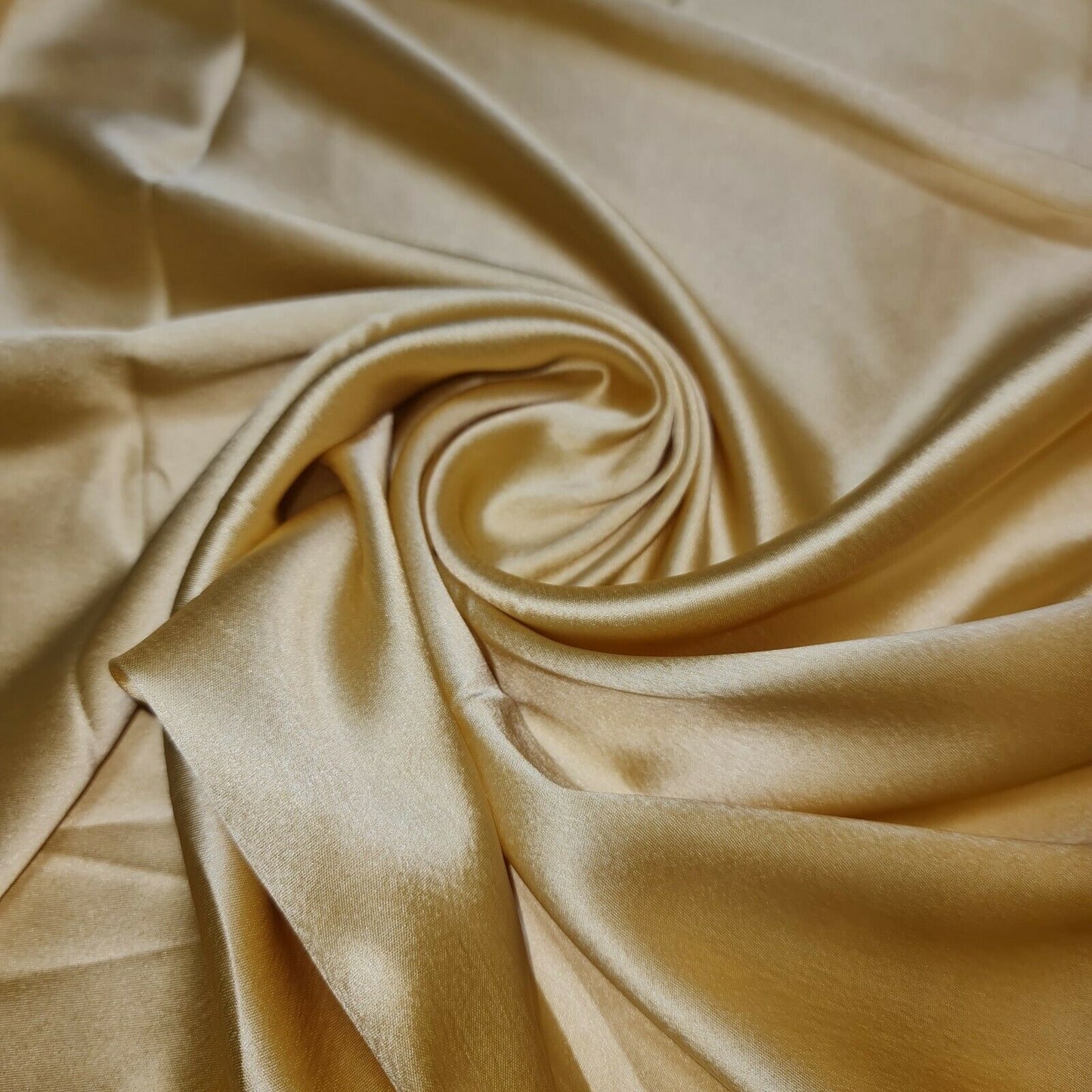 Gold 2 Glossy Charmeuse Silky Material Bridal Dress Craft Wedding Event Decor Polyester Fabric 44" Wide ( 23 Meter Roll )