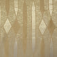 Luxurious Satin Jacquard Floral Upholstery Fabric – 58" for Curtains and Dressmaking (Gold Geometric)