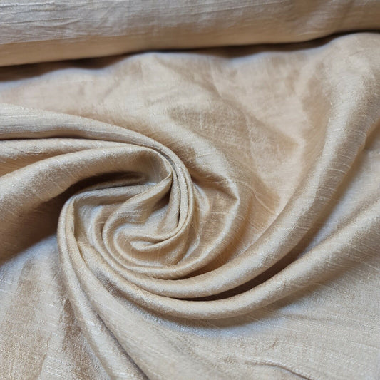 Gold New Plain Raw Silk Faux Dupion 100% Polyester Upholstery Fabric Bridal Material 44" By The Meter