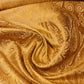 Gold  Double Paisley Gold Metallic Banarasi Brocade Fabric | Dress, Craft & Décor Material | 44" Wide By the Meter