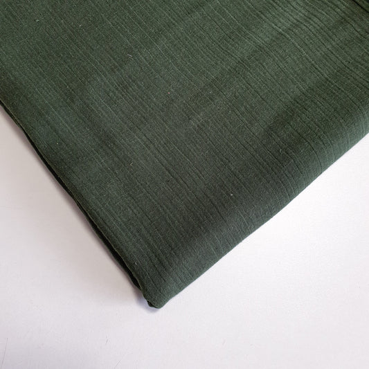 Green Double Gauze 100% Cotton Fabric Dress Double Cloth Muslin Material Meter 58"