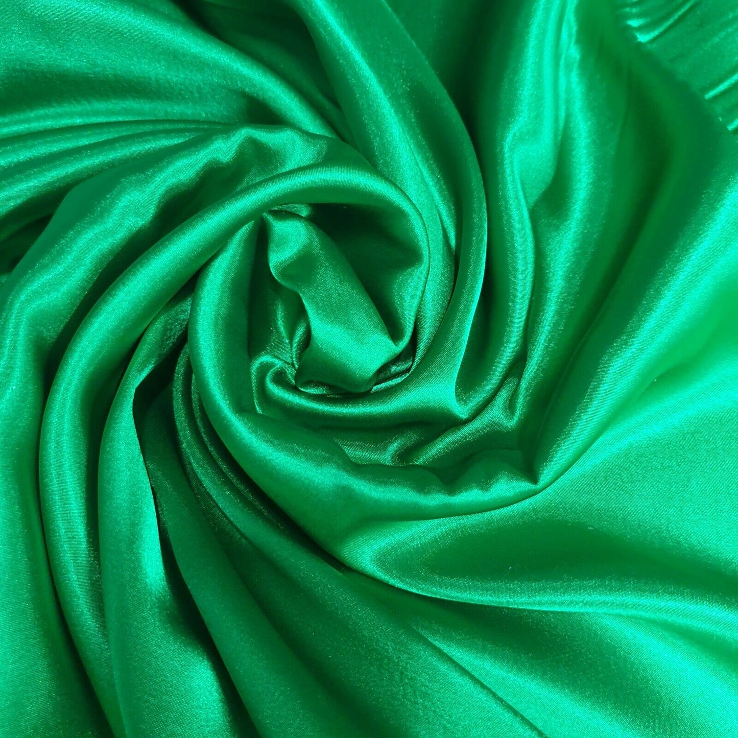 Green Glossy Charmeuse Silky Material Bridal Dress Craft Wedding Event Decor Polyester Fabric 44" Wide ( 23 Meter Roll)