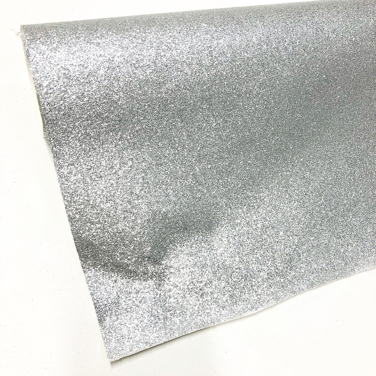 Fine Glitter PU Backed Fabric | Sparkle Leatherette 55" (140cm) Wide – Sold by the Meter
