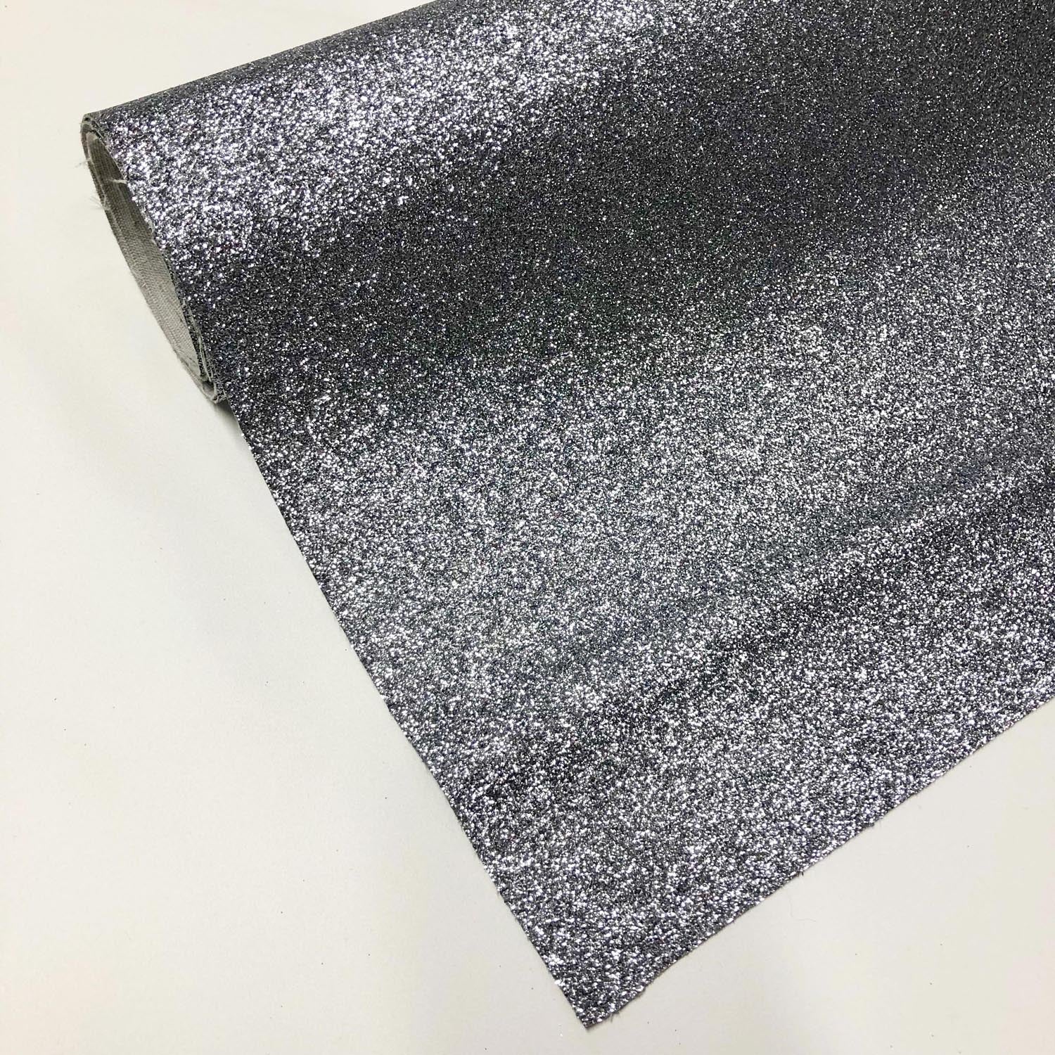 Fine Glitter PU Backed Fabric | Sparkle Leatherette 55" (140cm) Wide – Sold by the Meter