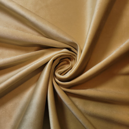 Gold Plush Plain Velvet Fabric 58” Wide – Upholstery, Curtains & Cushions | By the Meter | I Need Fabrics UK