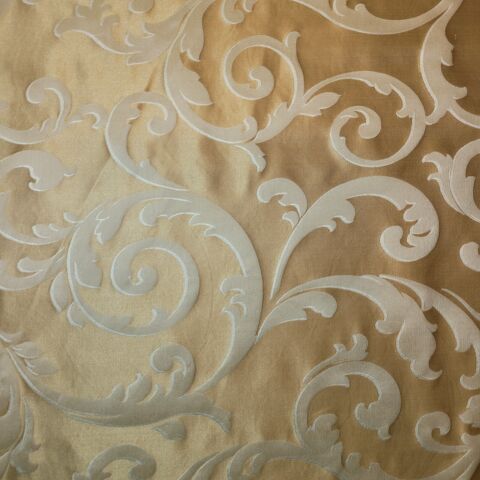 Golden Traditional Damask Floral Jacquard Damask Medium Weight Curtain & Upholstery Fabrics 58" Wide by the Meter