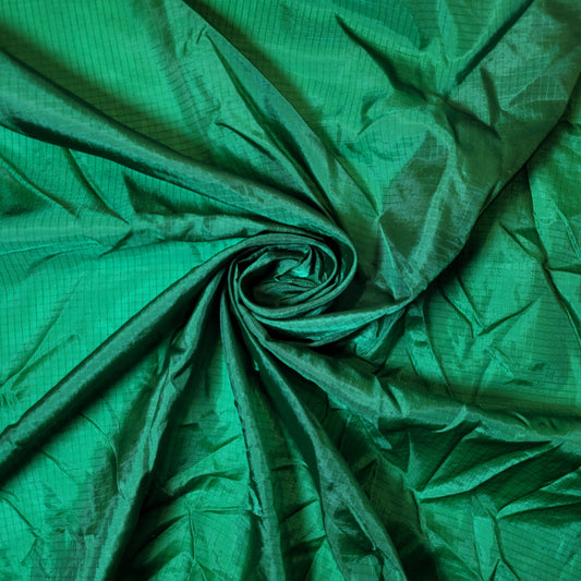 Green Checks Antistatic Dress Lining Craft Costume Material 58" By The Meter