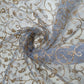 Grey Elegant Embroidered Net Fabric with Metallic Thread Work 44" By The Meter
