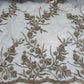 Grey Luxury Embroidered Net Fabric with Sequins & Pearl Work 44" By The Meter