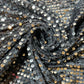 Grey Sequin Velvet Embroidery Stretch Material Velour Craft Drape Dress Fabric 58" Wide By The Meter