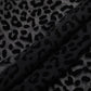 Black Leopard Flock Mesh Fabric 58” Wide By The Metre