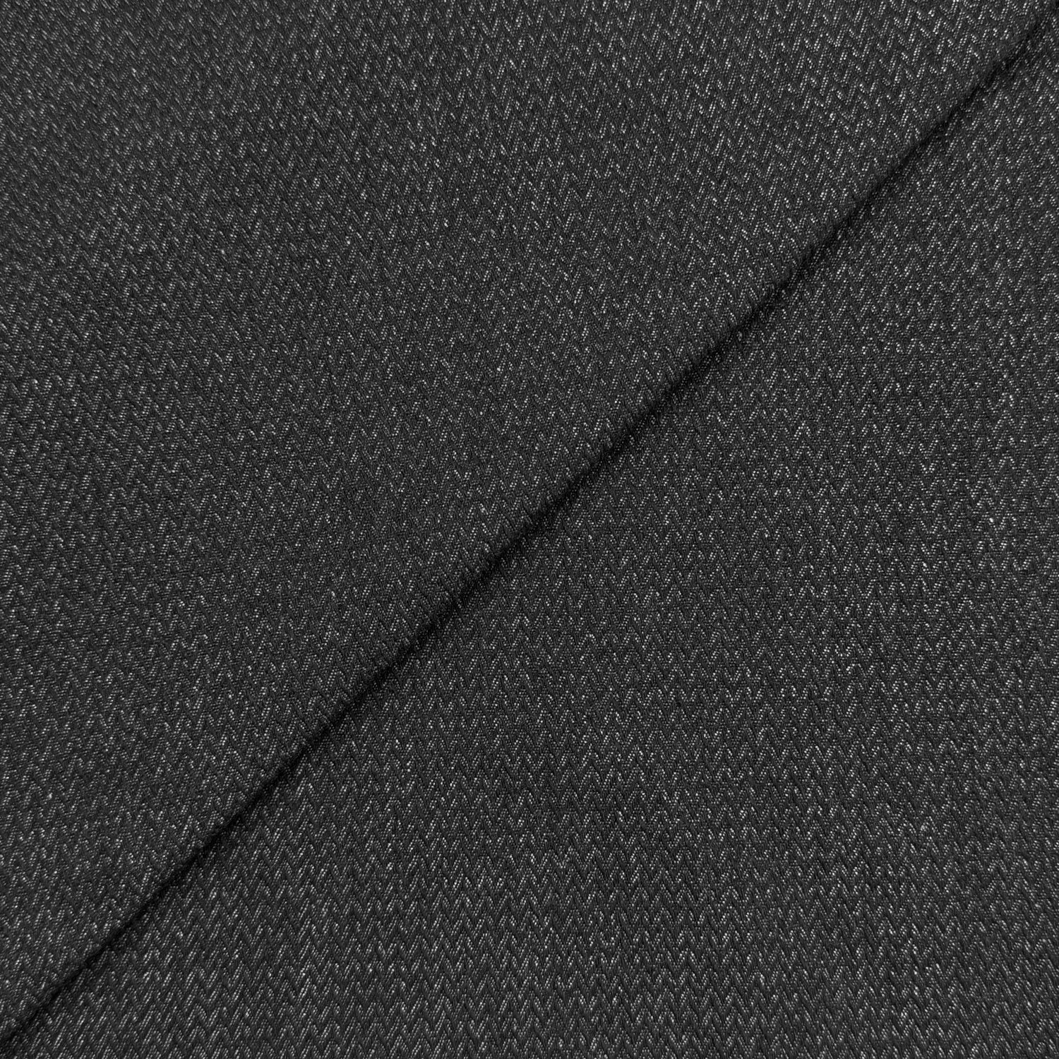 Herringbone Jacquard Denim Fabric | Heavyweight 100% Cotton 330gsm 67" (170cm) Wide – Sold by the Meter