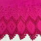 Hot Pink Cotton Floral Embroidery Fabric Lace Broderie Anglaise Dress Craft Material 44" By the Meter