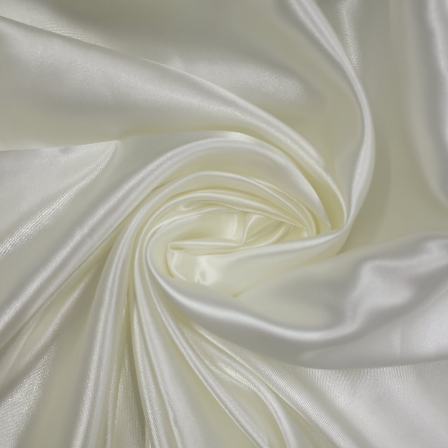 Ivory Plain Silky Satin Fabric Dress Craft Wedding Costume Lining Material 58" -By The Meter