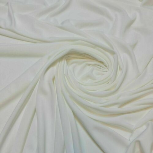 Ivory ITY Lycra Elastane 4 Way Stretch Spandex Jersey Dress Craft Fabric 58" By The Meter