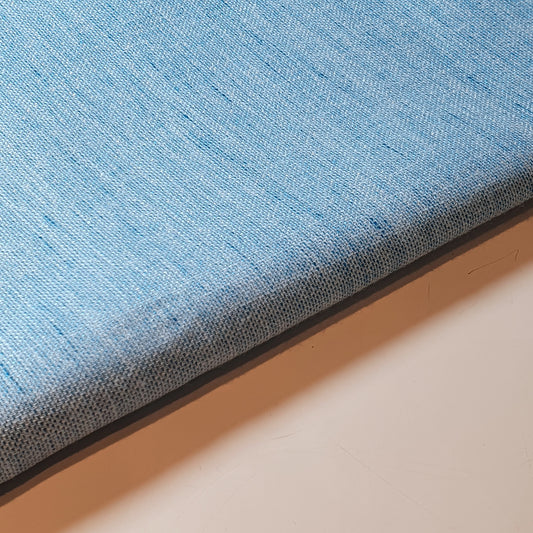 Eisblauer, schlichter 100 % Baumwoll-Leinenstoff, Bastel-, Kleider- und Quiltmaterial, 147,3 cm, Meterware